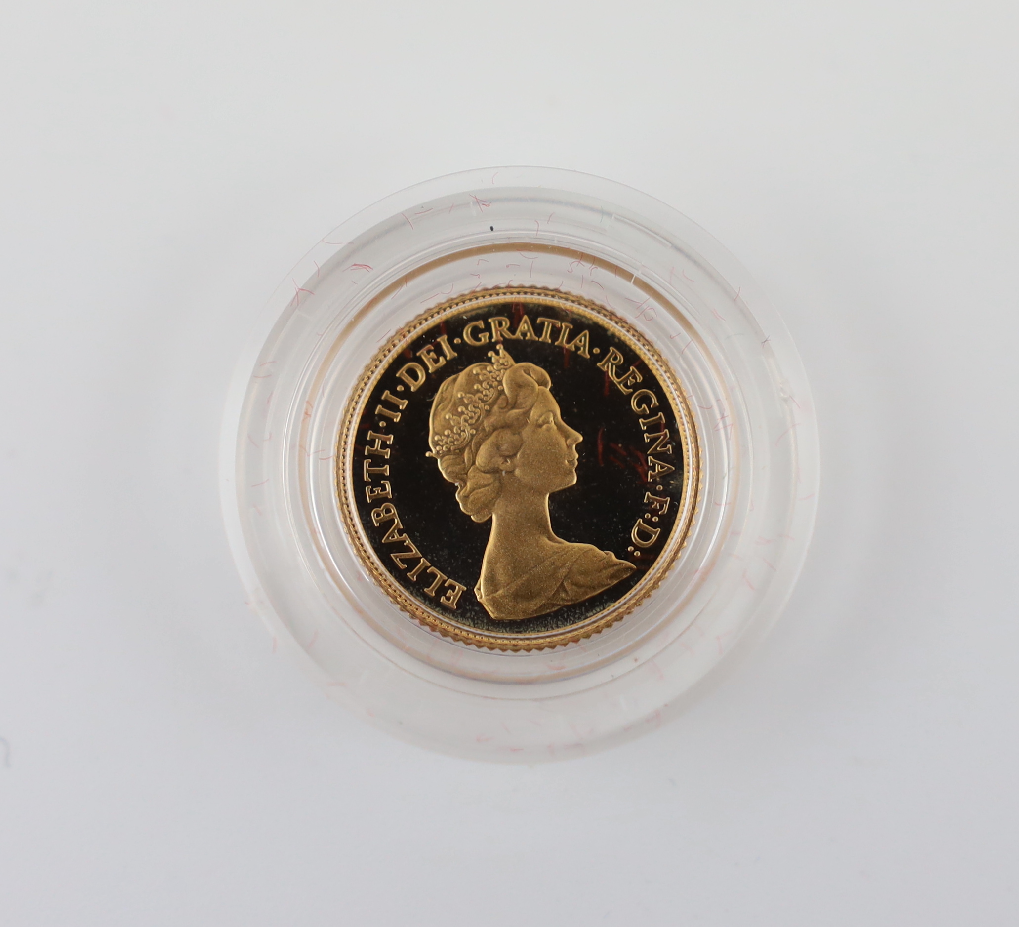 British Gold Coins, Elizabeth II half sovereign, 1980, FDC, cased with paperwork (S4205)